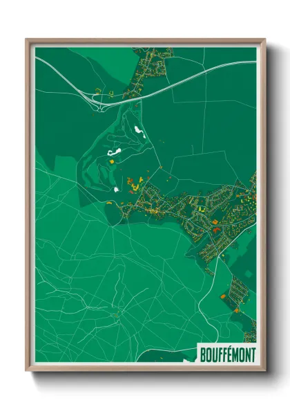 Une affiche de carte sur Bouffémont