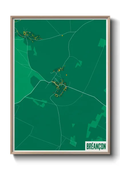 Une affiche de carte sur Bréançon