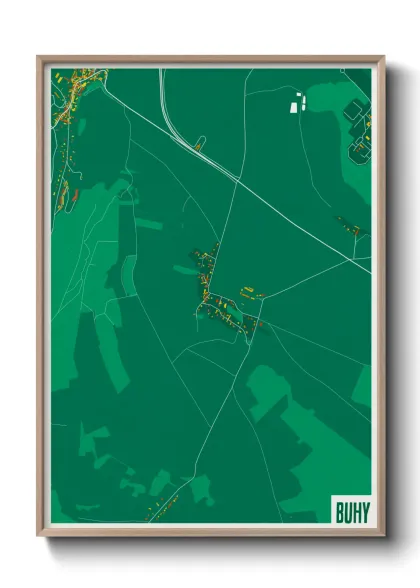 Une affiche de carte sur Buhy