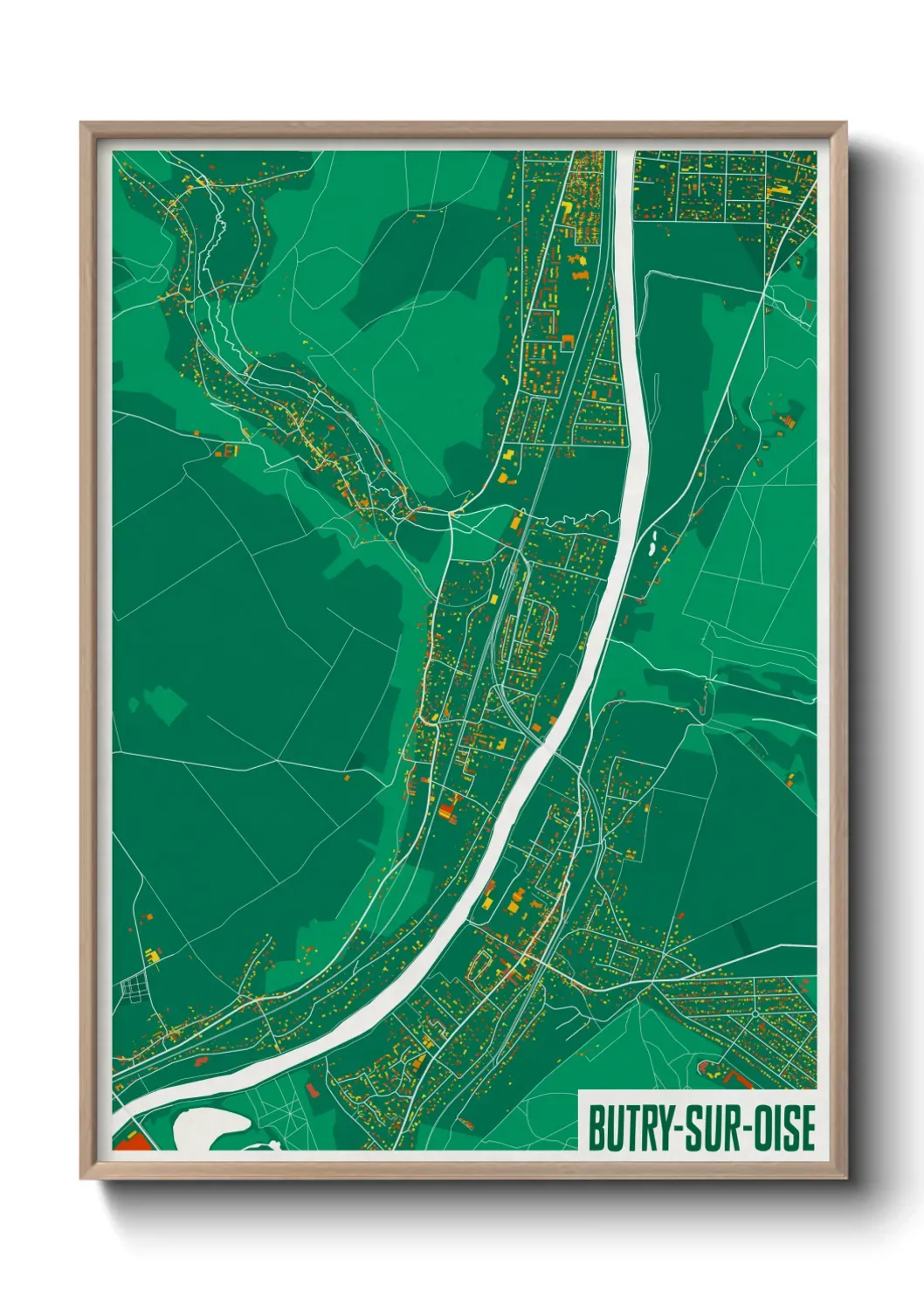 Un poster carte Butry-sur-Oise