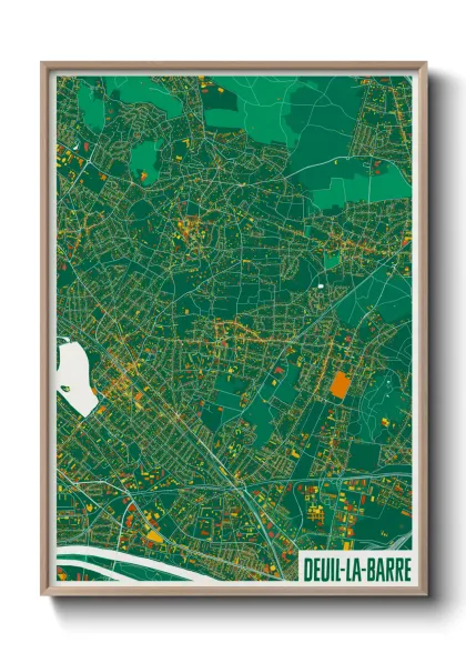 Une affiche de carte sur Deuil-la-Barre