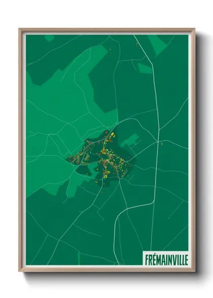 Une affiche de carte sur Frémainville
