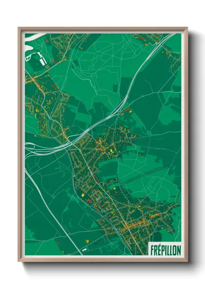 Une affiche de carte sur Frépillon