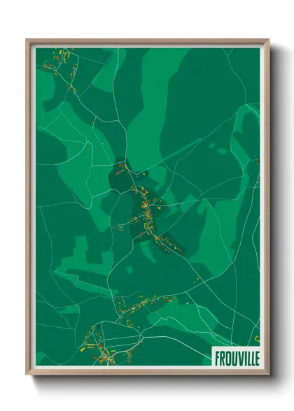 Une affiche de carte sur Frouville