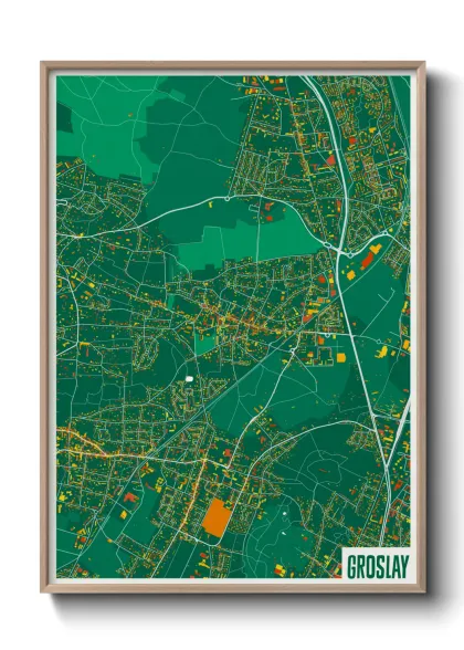 Une affiche de carte sur Groslay