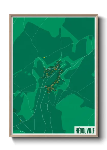 Une affiche de carte sur Hédouville