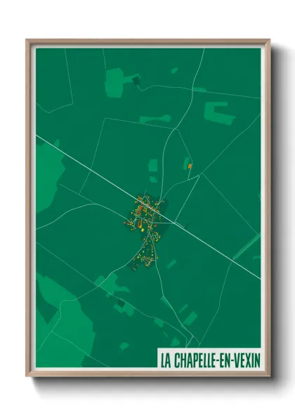 Une affiche de carte sur La Chapelle-en-Vexin