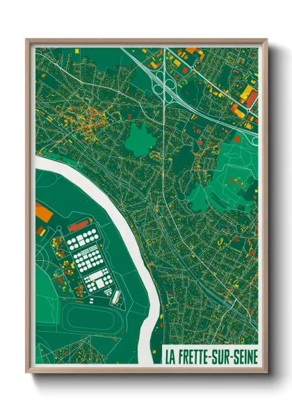 Une affiche de carte sur La Frette-sur-Seine