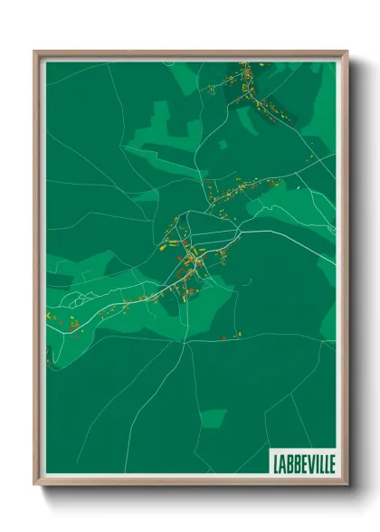 Une affiche de carte sur Labbeville