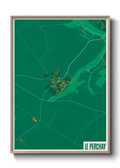 Une affiche de carte sur Le Perchay