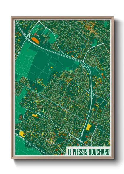 Une affiche de carte sur Le Plessis-Bouchard