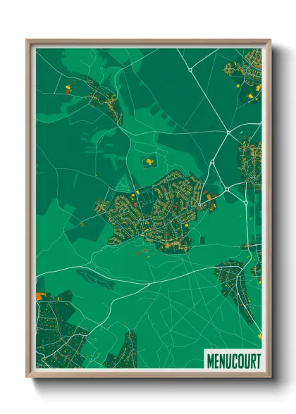 Une affiche de carte sur Menucourt