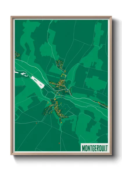 Une affiche de carte sur Montgeroult