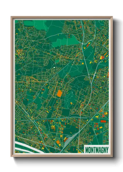 Une affiche de carte sur Montmagny