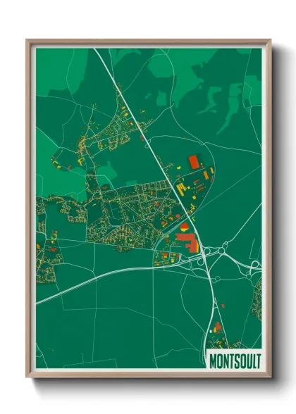 Une affiche de carte sur Montsoult