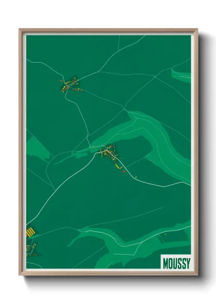 Une affiche de carte sur Moussy