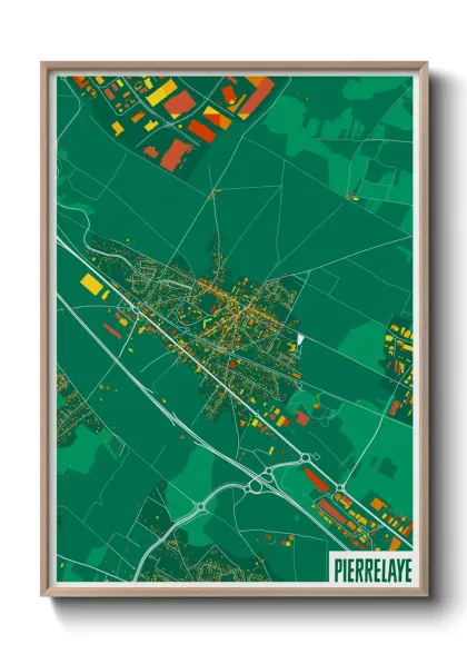 Une affiche de carte sur Pierrelaye