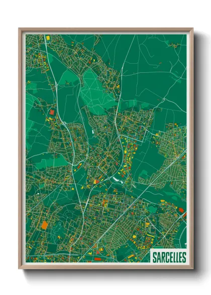Une affiche de carte sur Sarcelles