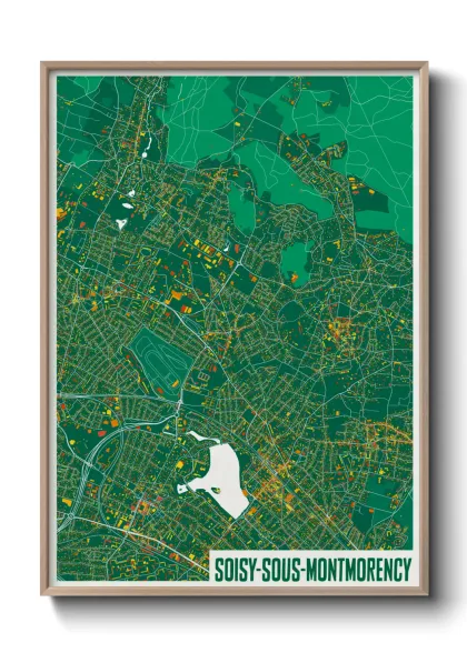 Une affiche de carte sur Soisy-sous-Montmorency