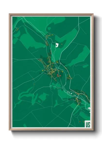 Une affiche de carte sur Us