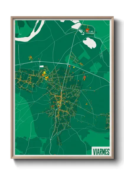 Une affiche de carte sur Viarmes
