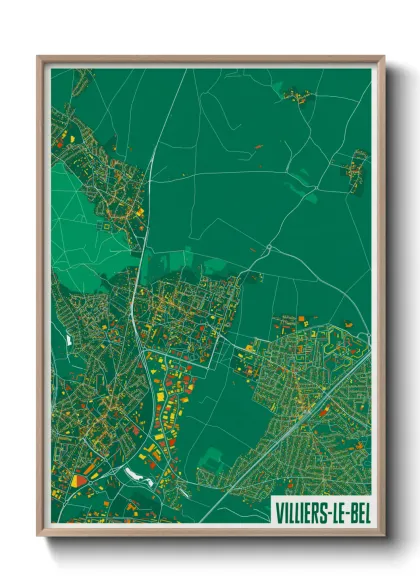 Une affiche de carte sur Villiers-le-Bel