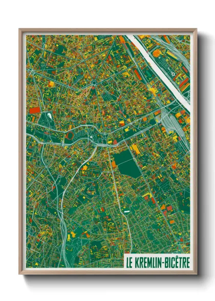 Une affiche de carte sur Le Kremlin-Bicêtre