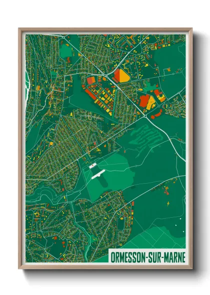 Une affiche de carte sur Ormesson-sur-Marne