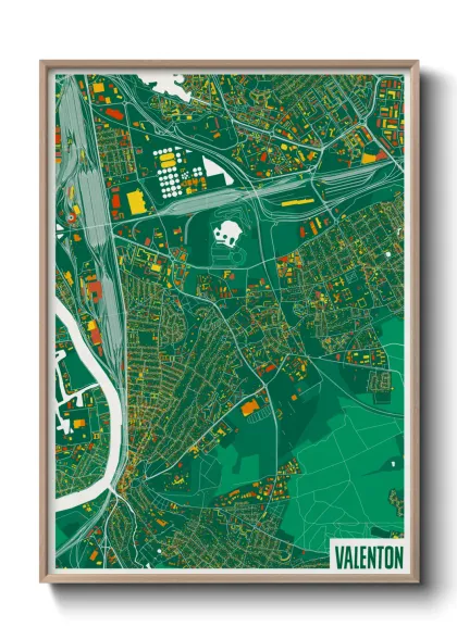 Une affiche de carte sur Valenton