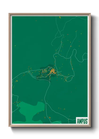 Une affiche de carte sur Ampus