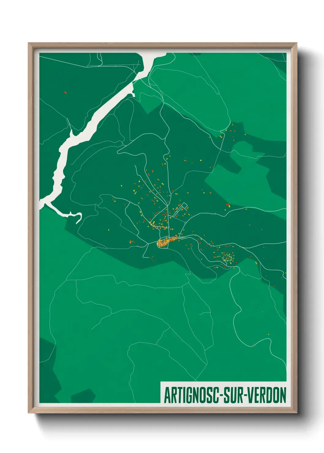 Un poster carteArtignosc-sur-Verdon