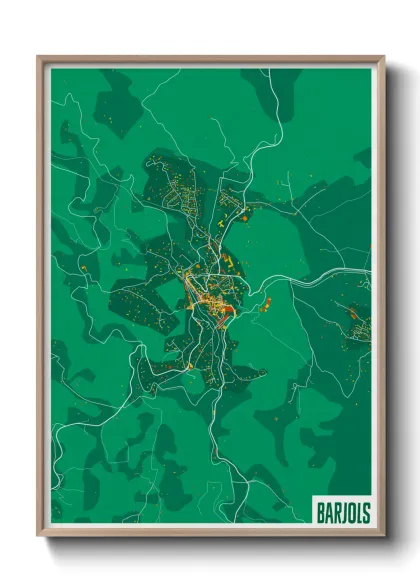 Une affiche de carte sur Barjols