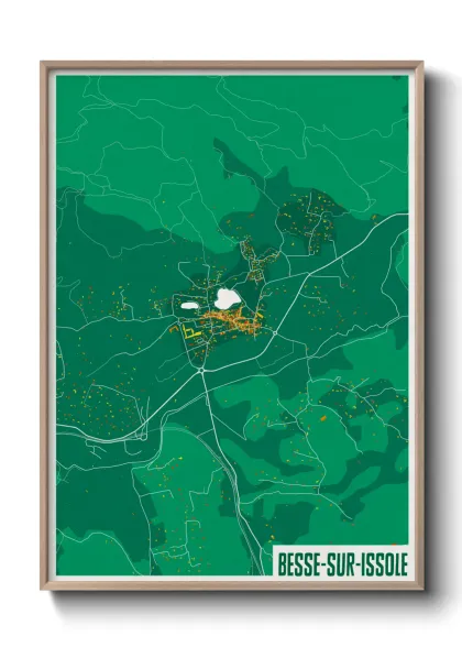 Une affiche de carte sur Besse-sur-Issole