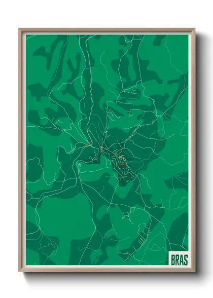 Une affiche de carte sur Bras