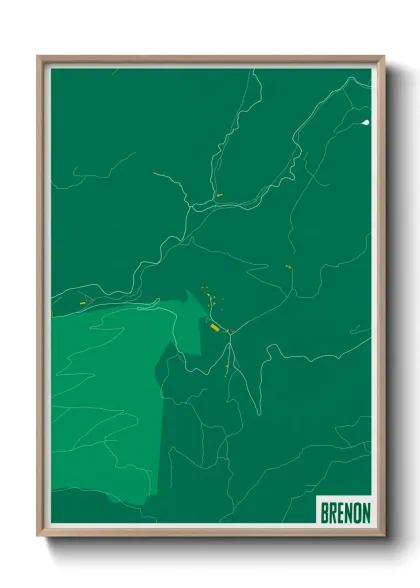 Une affiche de carte sur Brenon