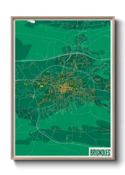 Une affiche de carte sur Brignoles