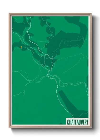 Une affiche de carte sur Châteauvert
