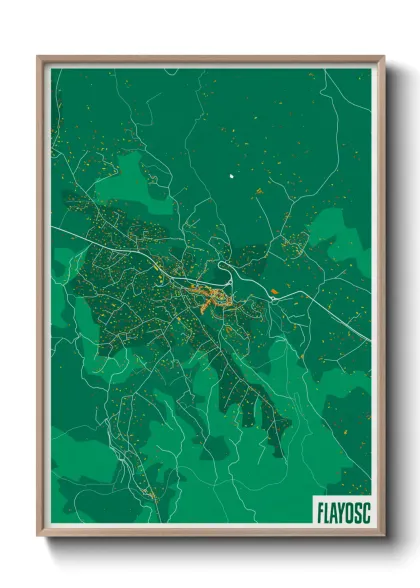 Une affiche de carte sur Flayosc