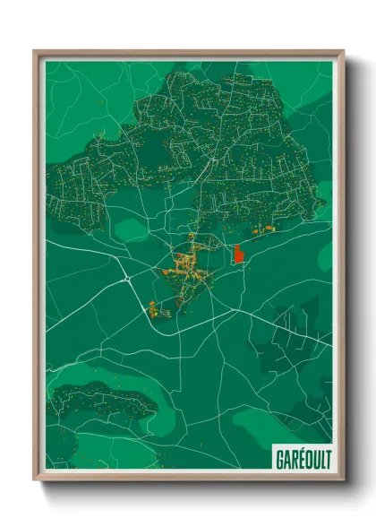 Une affiche de carte sur Garéoult