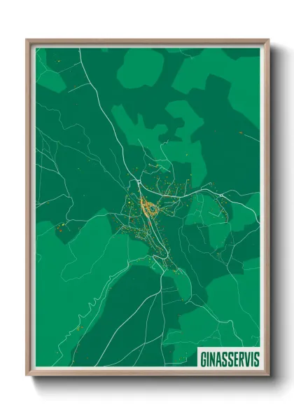 Une affiche de carte sur Ginasservis