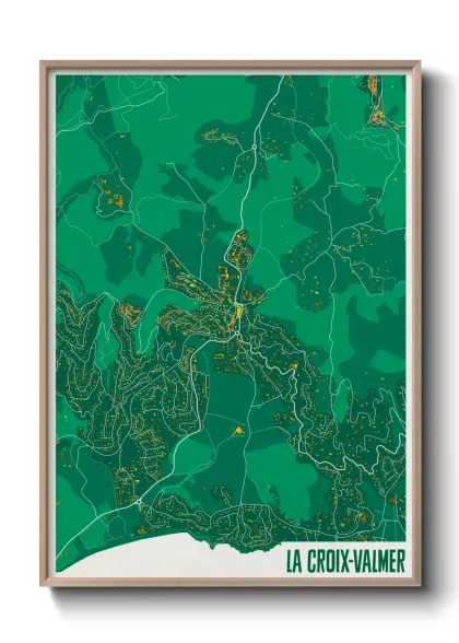 Une affiche de carte sur La Croix-Valmer