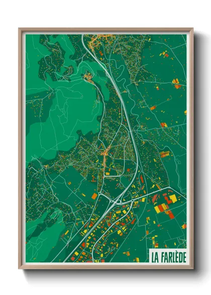 Une affiche de carte sur La Farlède