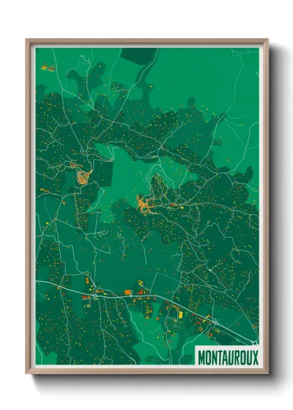 Une affiche de carte sur Montauroux