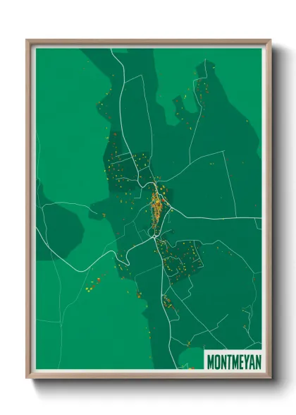 Une affiche de carte sur Montmeyan