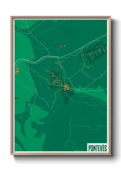 Une affiche de carte sur Pontevès