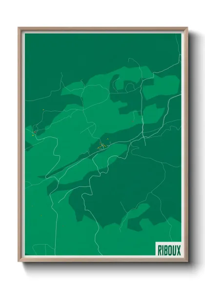 Une affiche de carte sur Riboux
