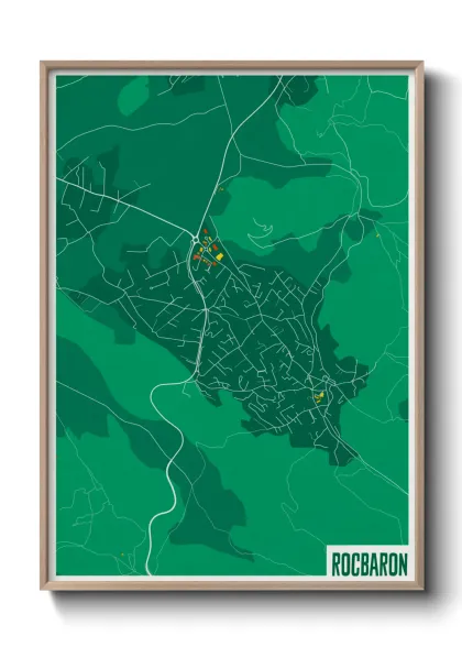 Une affiche de carte sur Rocbaron