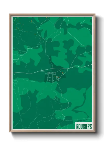 Une affiche de carte sur Rougiers