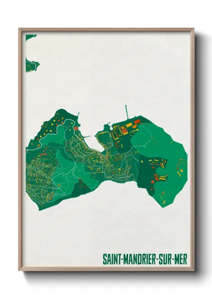 Une affiche de carte sur Saint-Mandrier-sur-Mer
