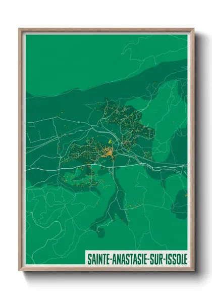 Une affiche de carte sur Sainte-Anastasie-sur-Issole